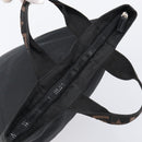 FENDI Hand Bag Canvas Black Silver Auth 201220-6