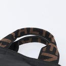 FENDI Hand Bag Canvas Black Silver Auth 201220-8