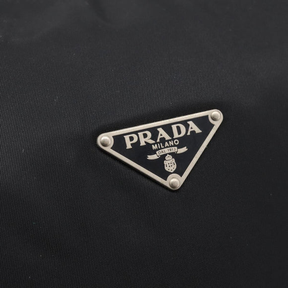PRADA Shoulder Bag Nylon Black Silver Auth 201223A
