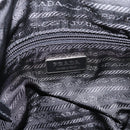 PRADA Shoulder Bag Nylon Black Silver Auth 201223A-17