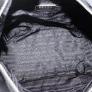 PRADA Shoulder Bag Nylon Black Silver Auth 201223A-18