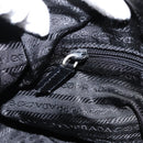 PRADA Shoulder Bag Nylon Black Silver Auth 201223A-21