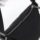 PRADA Shoulder Bag Nylon Black Silver Auth 201223A-6