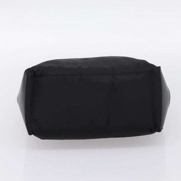 PRADA Shoulder Bag Nylon Black Silver Auth 201223A