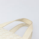 BOTTEGA VENETA INTRECCIATO Hand Bag Leather White Gold Tone 147740 Auth 201228-14