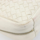 BOTTEGA VENETA INTRECCIATO Hand Bag Leather White Gold Tone 147740 Auth 201228-16