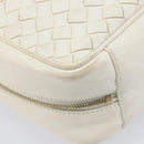 BOTTEGA VENETA INTRECCIATO Hand Bag Leather White Gold Tone 147740 Auth 201228-18