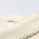 BOTTEGA VENETA INTRECCIATO Hand Bag Leather White Gold Tone 147740 Auth 201228-19