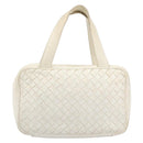 BOTTEGA VENETA INTRECCIATO Hand Bag Leather White Gold Tone 147740 Auth 201228-13