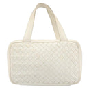 BOTTEGA VENETA INTRECCIATO Hand Bag Leather White Gold Tone 147740 Auth 201228-2