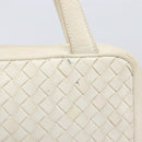 BOTTEGA VENETA INTRECCIATO Hand Bag Leather White Gold Tone 147740 Auth 201228-3