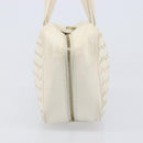 BOTTEGA VENETA INTRECCIATO Hand Bag Leather White Gold Tone 147740 Auth 201228-5