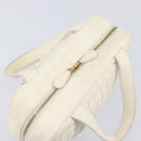 BOTTEGA VENETA INTRECCIATO Hand Bag Leather White Gold Tone 147740 Auth 201228-8