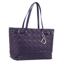 Christian Dior Canage Tote Bag Canvas Purple Silver Auth 201229-1