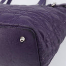 Christian Dior Canage Tote Bag Canvas Purple Silver Auth 201229-14