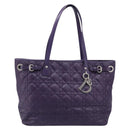 Christian Dior Canage Tote Bag Canvas Purple Silver Auth 201229-2