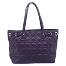 Christian Dior Canage Tote Bag Canvas Purple Silver Auth 201229-3