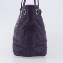 Christian Dior Canage Tote Bag Canvas Purple Silver Auth 201229-5