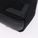 BALENCIAGA Navy Cabas XS Hand Bag Canvas Black Silver 390346 Auth 201237A-14
