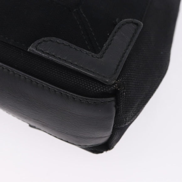 BALENCIAGA Navy Cabas XS Hand Bag Canvas Black Silver 390346 Auth 201237A