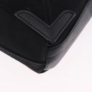 BALENCIAGA Navy Cabas XS Hand Bag Canvas Black Silver 390346 Auth 201237A-15