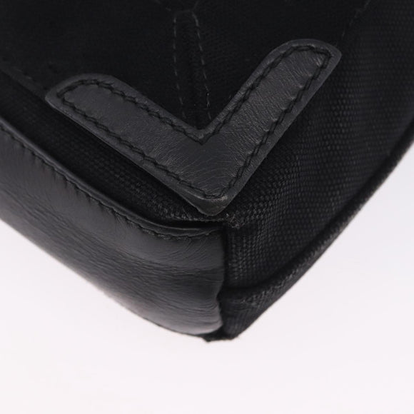 BALENCIAGA Navy Cabas XS Hand Bag Canvas Black Silver 390346 Auth 201237A