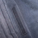 BALENCIAGA Navy Cabas XS Hand Bag Canvas Black Silver 390346 Auth 201237A-22