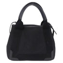 BALENCIAGA Navy Cabas XS Hand Bag Canvas Black Silver 390346 Auth 201237A-3