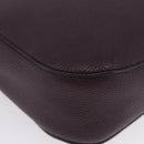 BALLY Shoulder Bag Leather Bordeaux Silver Auth 201238-15