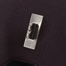 BALLY Shoulder Bag Leather Bordeaux Silver Auth 201238-10