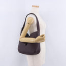 BALLY Shoulder Bag Leather Bordeaux Silver Auth 201238-26