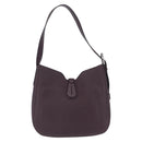 BALLY Shoulder Bag Leather Bordeaux Silver Auth 201238-2