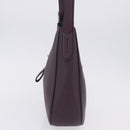 BALLY Shoulder Bag Leather Bordeaux Silver Auth 201238-3