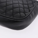 BALLY Chain Shoulder Bag Leather Black Gold Tone Auth 201246-13