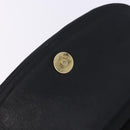 BALLY Chain Shoulder Bag Leather Black Gold Tone Auth 201246-16