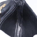 BALLY Chain Shoulder Bag Leather Black Gold Tone Auth 201246-20