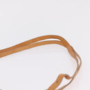 CELINE C Macadam Canvas Shoulder Bag Suede Brown Gold Auth 201247-15