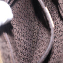 CELINE C Macadam Canvas Shoulder Bag Suede Brown Gold Auth 201247-31