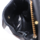 CHANEL Matelasse Chain Shoulder Pouch Satin Black Gold Tone CC Auth 201248-19