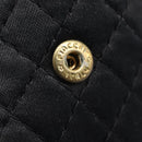 CHANEL Matelasse Chain Shoulder Pouch Satin Black Gold Tone CC Auth 201248-22