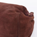 BOTTEGA VENETA Hand Bag Suede Bordeaux Gold Tone Auth 201251-16
