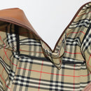 Burberrys Boston Bag Leather Brown Gold Tone Auth 201252A-18