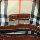 Burberrys Boston Bag Leather Brown Gold Tone Auth 201252A-20