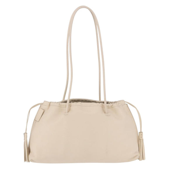 GUCCI Shoulder Bag Leather Cream 001 4403 Auth 201255