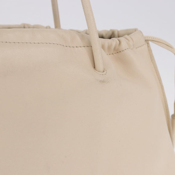 GUCCI Shoulder Bag Leather Cream 001 4403 Auth 201255