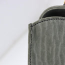 Valextra Hand Bag Suede Gray Gold Tone Auth 201257-8