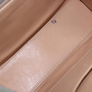 Valextra Hand Bag Suede Gray Gold Tone Auth 201257-10