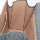 Valextra Hand Bag Suede Gray Gold Tone Auth 201257-23