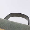 Valextra Hand Bag Suede Gray Gold Tone Auth 201257-14