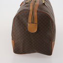 CELINE Macadam Boston Bag PVC Leather Brown Gold Tone Auth 201260A-3